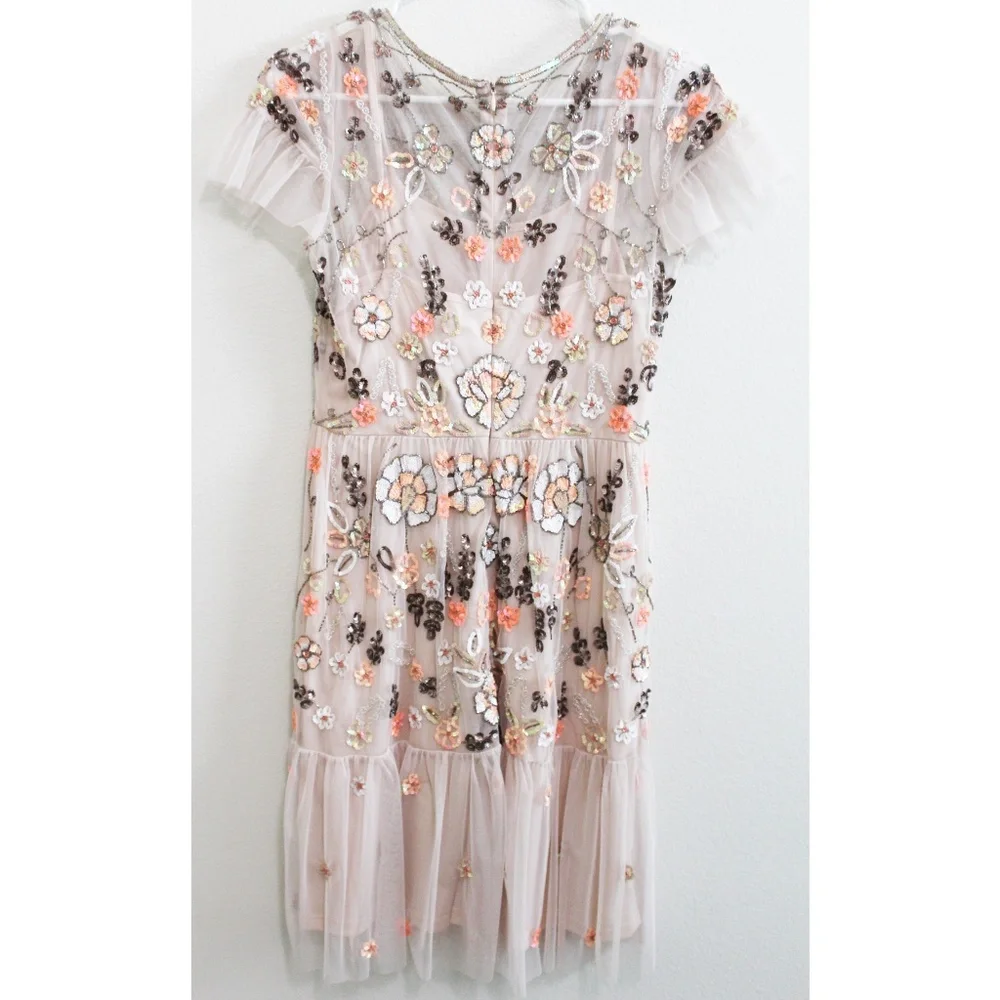 NWT Gianni Bini Penny floral beaded tulle dress - Picture 4 of 6
